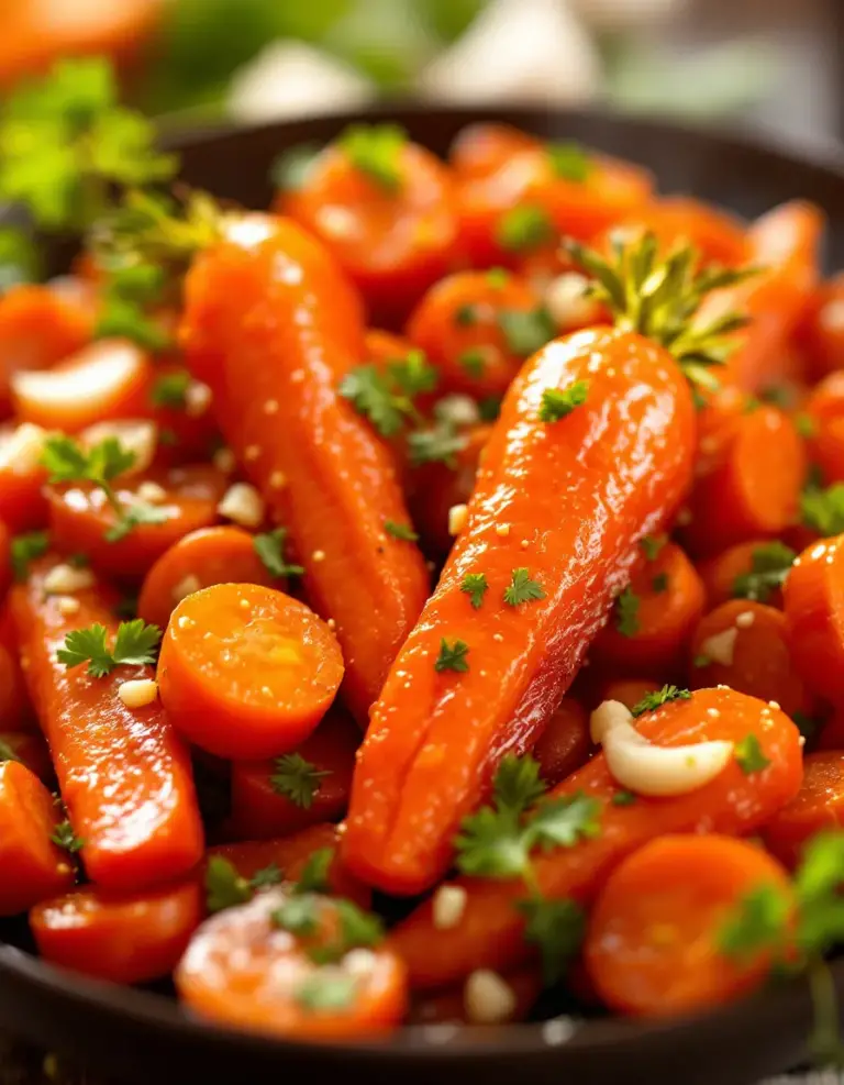 Best Honey Garlic Butter Roasted Carrots Recipe