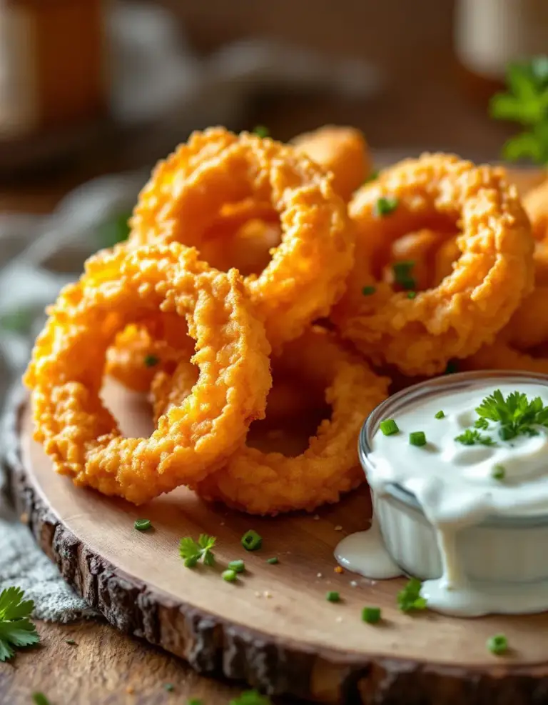 Perfect Extra Crispy Homemade Onion Rings Recipe From Scratch