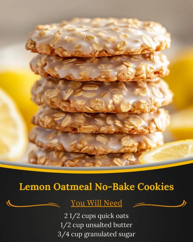 Deliciously Easy Lemon Oatmeal No-Bake Cookies Recipe to Try