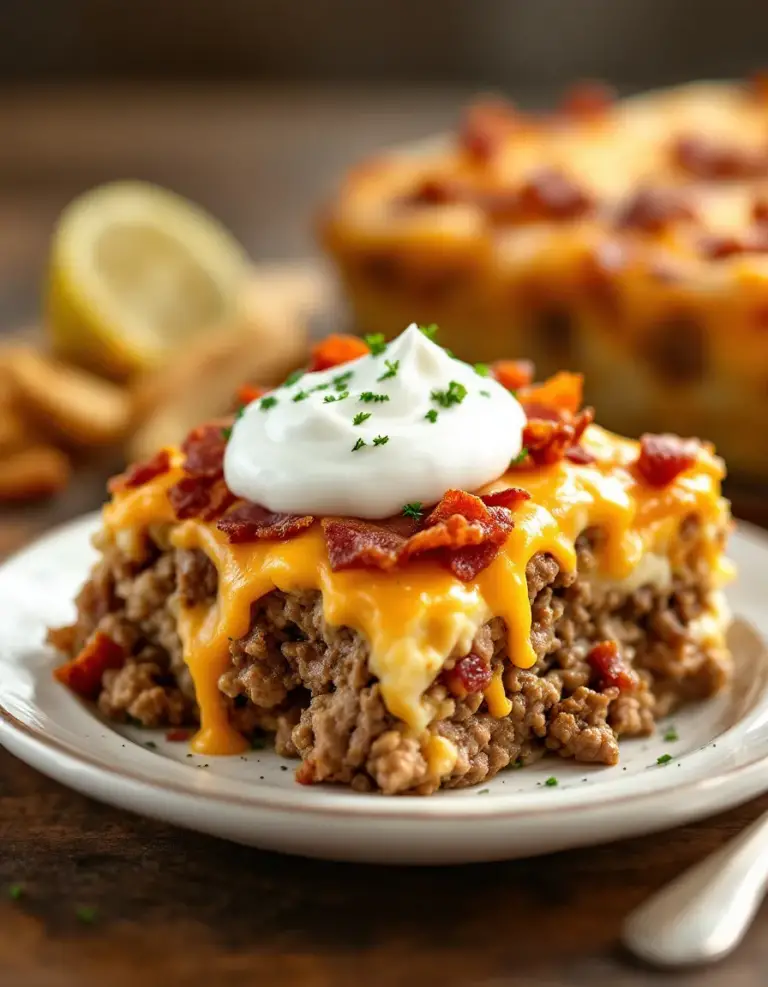 Ultimate Loaded Potato & Meatloaf Casserole Recipe