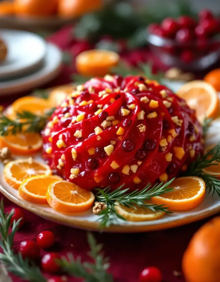 Classic Molded Cranberry-Orange Salad – Perfect for Holidays