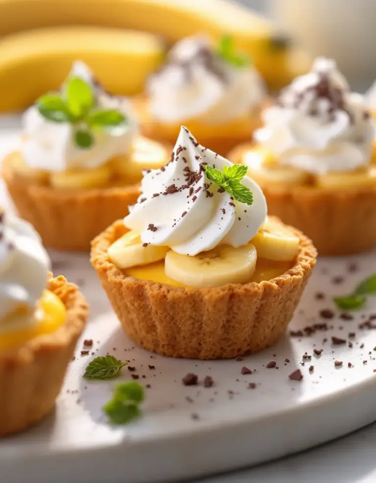 Easy No-Bake Mini Banana Cream Pies – Perfect for Dessert