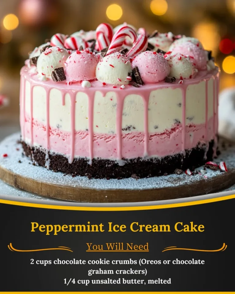 Delightful Peppermint Ice Cream Cake Recipe for Festive Celebrations