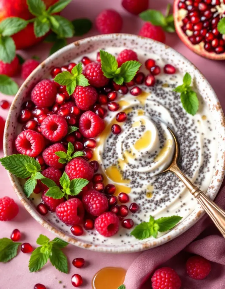 Best Pomegranate Raspberry Chia Symphony – Ready in 30 Minutes