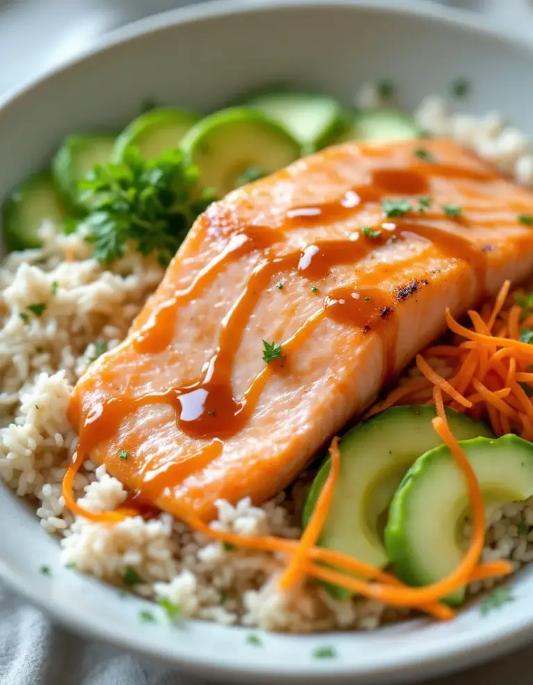Easy Salmon Rice Bowls with Soy-Ginger Sauce