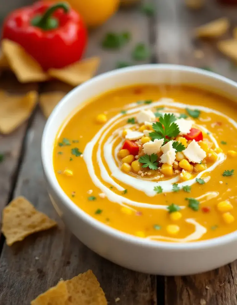 Easy Slow Cooker Mexican Street Corn Soup Recipe