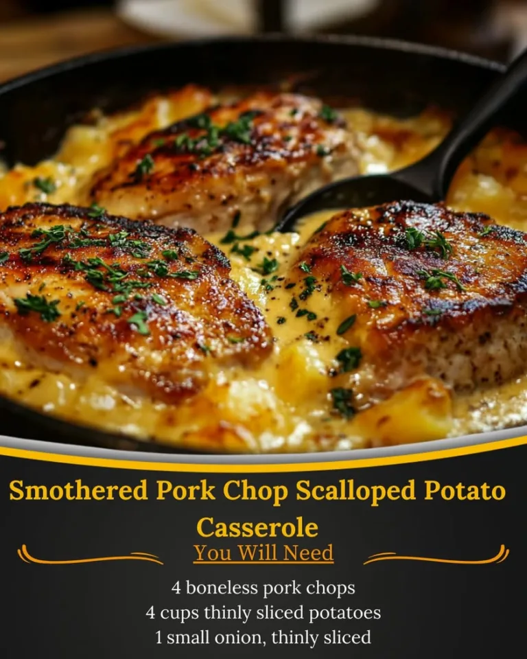 Indulge in Smothered Pork Chop Scalloped Potato Casserole Delight