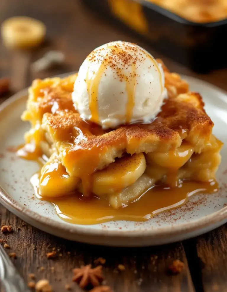 Best Southern Banana Cobbler – Warm, Gooey, and Delicious