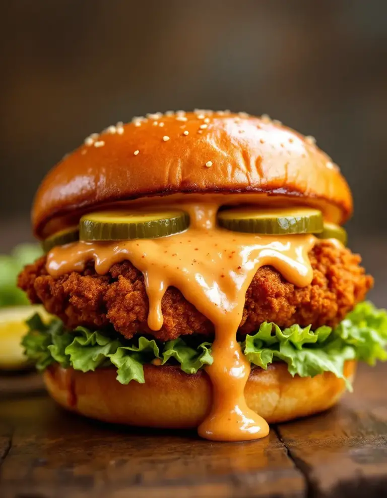 Ultimate Spicy Chicken Sandwich with Creamy Sauce