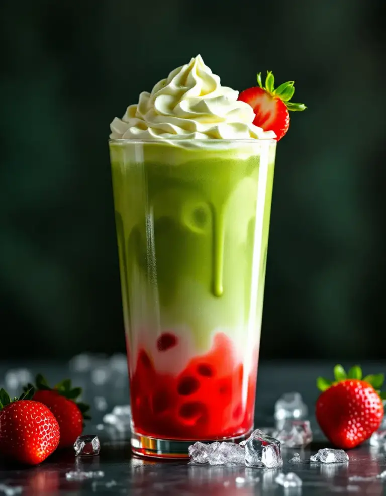 Easy Starbucks Strawberry Matcha Latte at Home