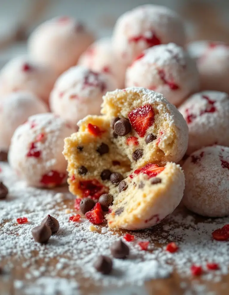 Best Strawberry Chocolate Chip Snowball Cookies – Ready Fast