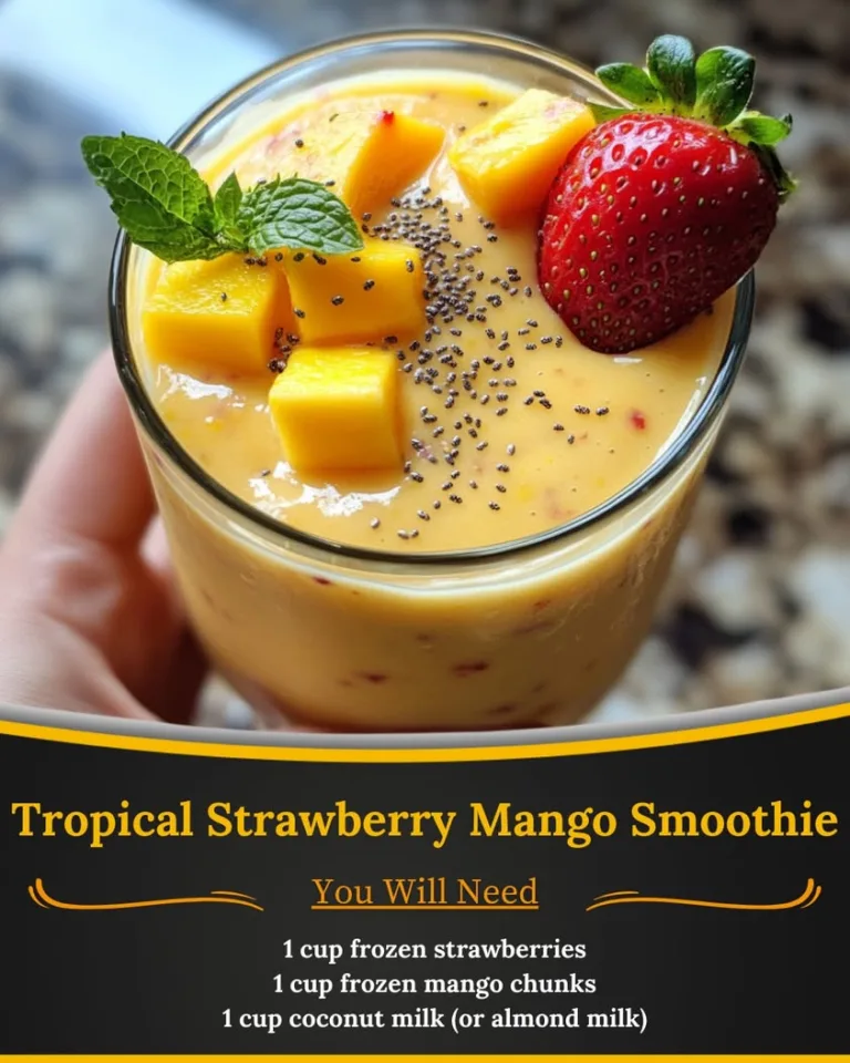 Refreshing Tropical Strawberry Mango Smoothie for a Healthy Boost
