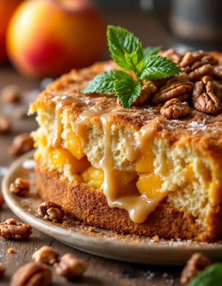 Best Vegan Peach Coffee Cake – Moist and Delicious