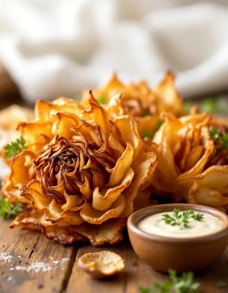 Easy Air Fried Blooming Onion – Crispy & Delicious