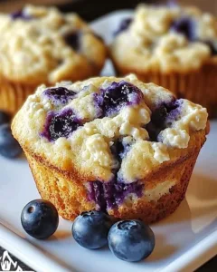blueberry-cottage-cheese-muffins-healthy