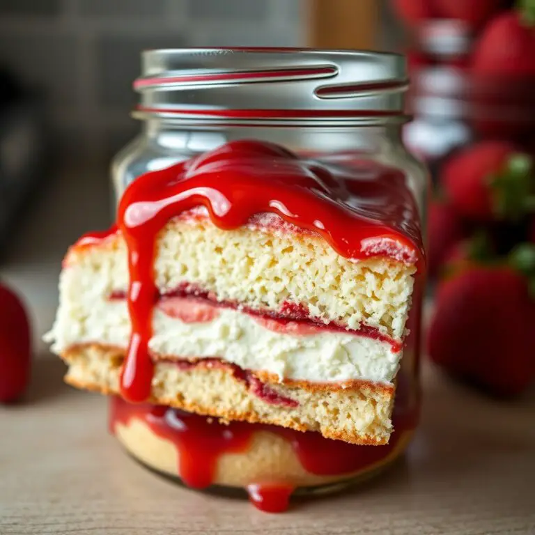 Keto Strawberry Shortcake in a Jar