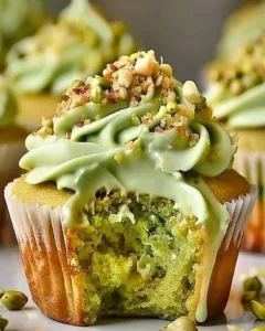 luscious-pistachio-cupcakes-vanilla-frosting