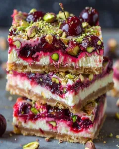 heavenly-cherry-pistachio-cheesecake-bars
