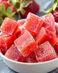 homemade-sour-strawberry-gummies