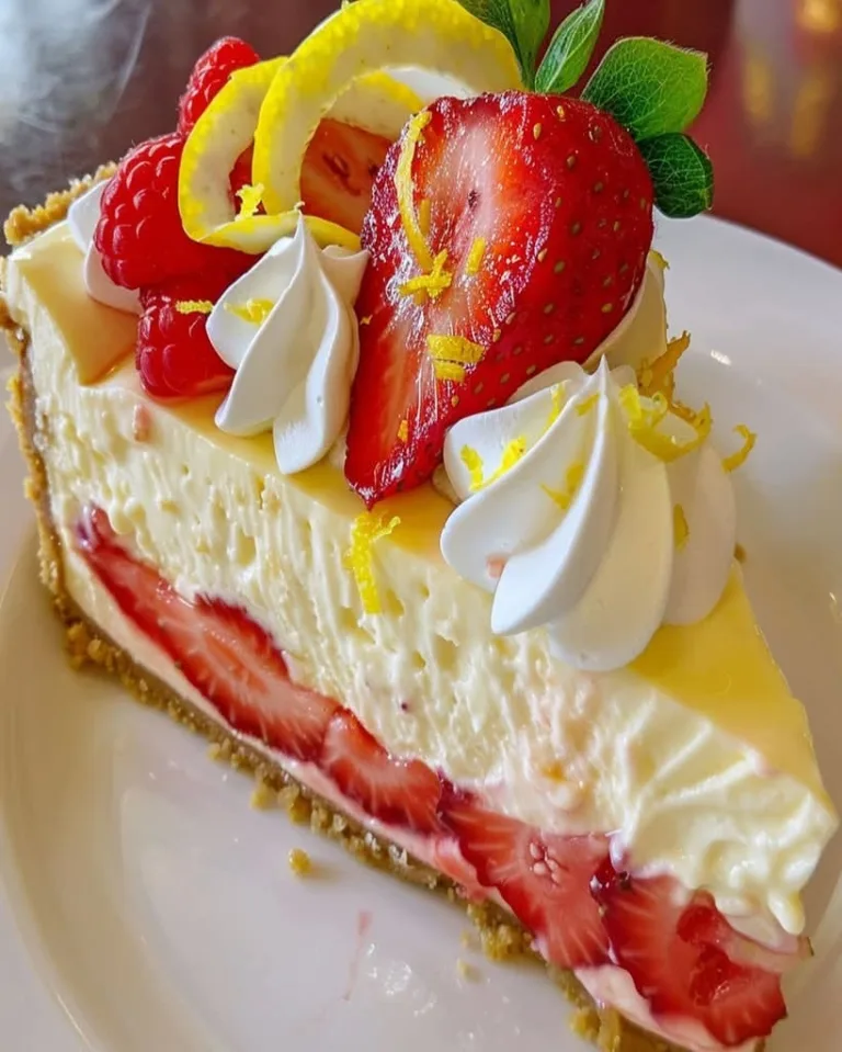 irresistible-lemon-strawberry-cheesecake