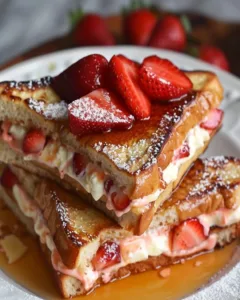 strawberry-cheesecake-stuffed-french-toast