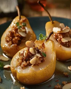 stuffed-pears-almond-ginger-filling