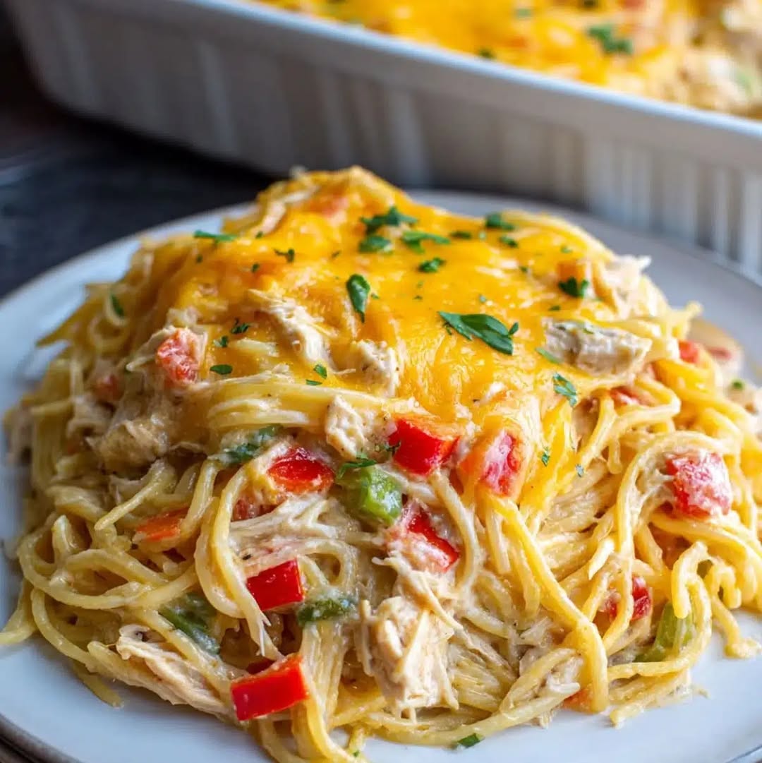 creamy-spaghetti-chicken-casserole