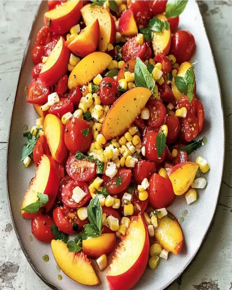 Easy Fresh Peach and Corn Salad