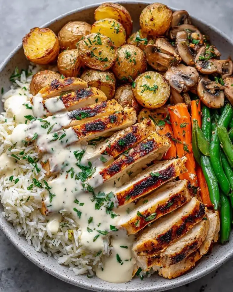 Easy Grilled Chicken Bowl with Garlic Sauce