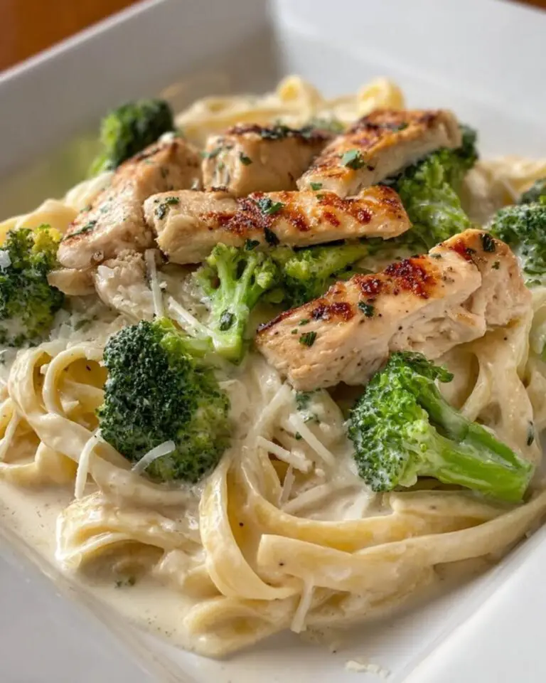 Easy Creamy Chicken Alfredo with Broccoli Recipe