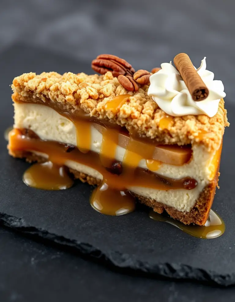 Apple Crumble Cheesecake