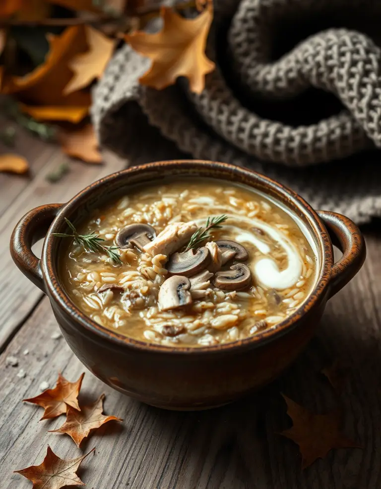 Cozy Autumn Wild Rice Soup