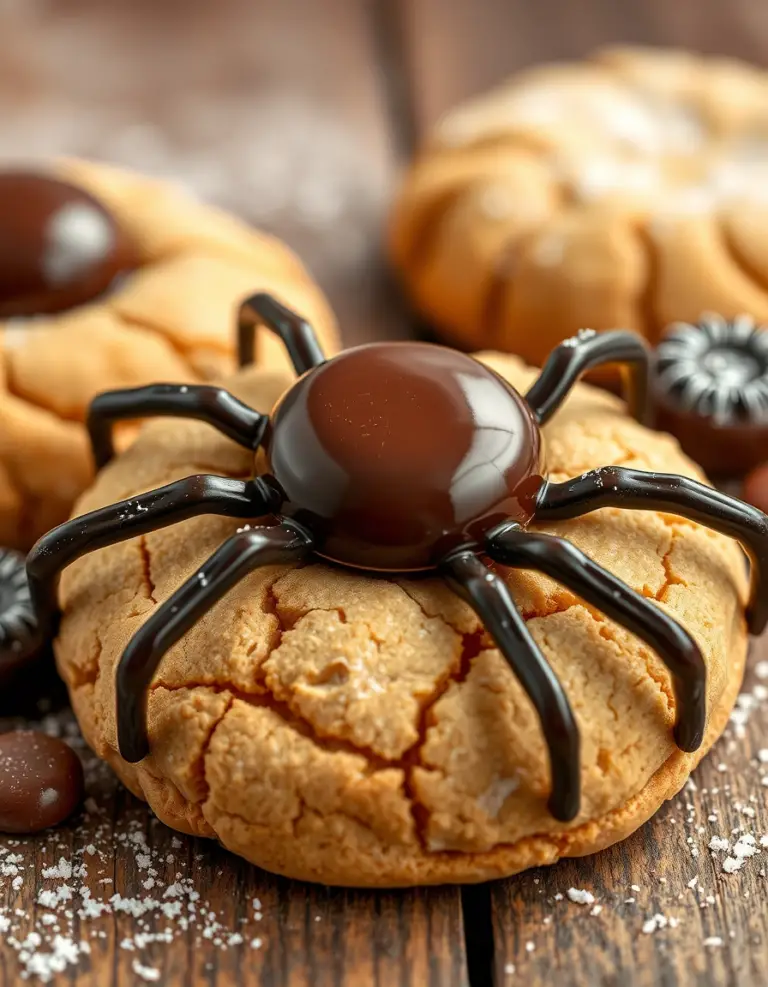 Easy Peanut Butter Spider Cookies