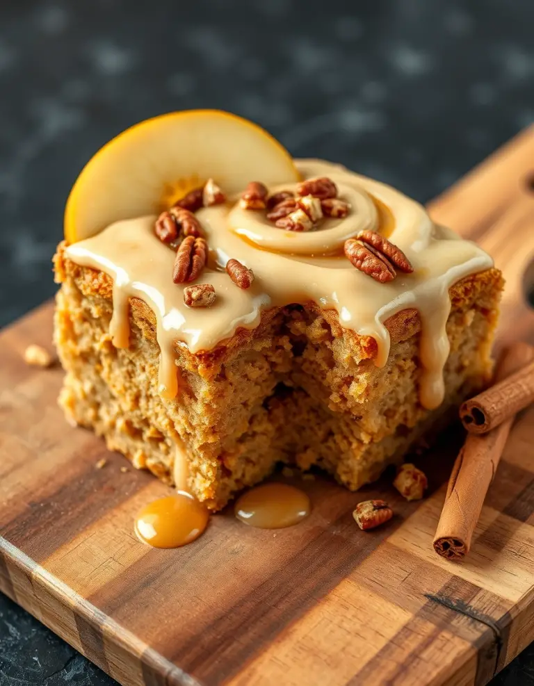 Maple Frosted Apple Blondies