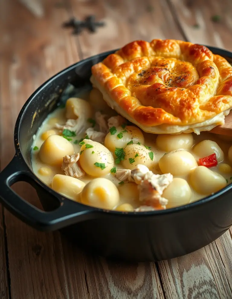 One Pot Gnocchi Chicken Pot Pie