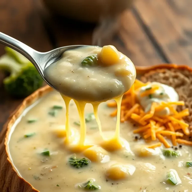 Easy Broccoli Potato Cheese Soup Recipe in 40 Minutes