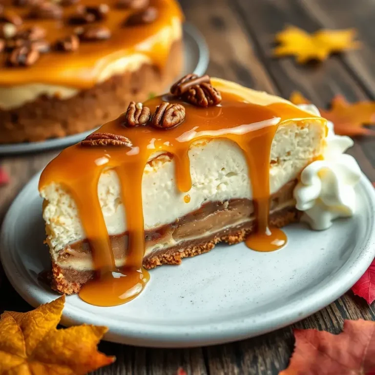 Easy Caramel Apple Cheesecake Recipe for Thanksgiving Dessert