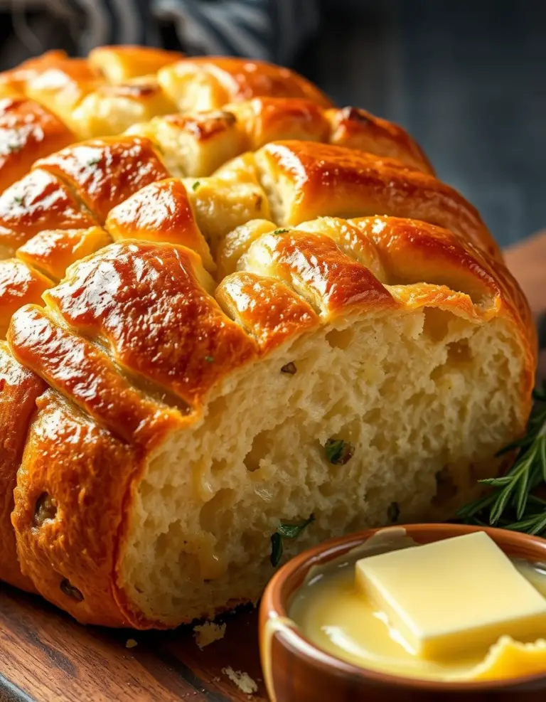 Rosemary Garlic Pull Apart Bread