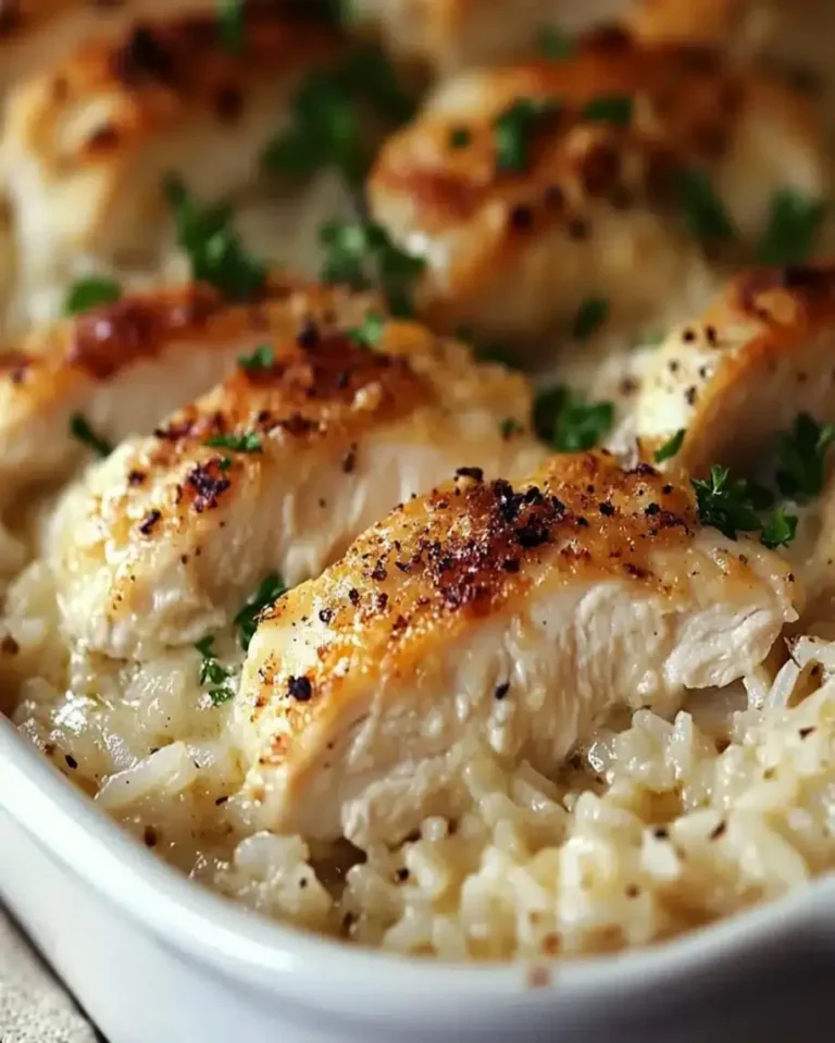 Easy No Peek Chicken Rice Casserole