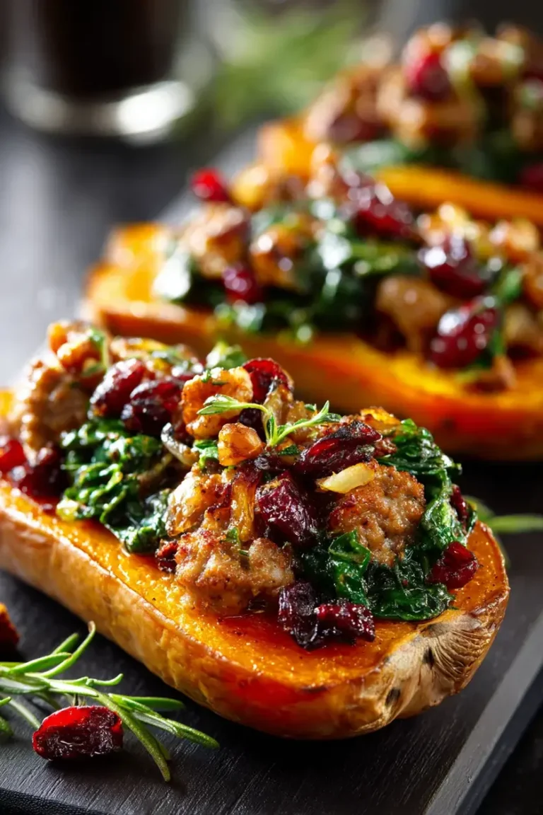 Heartwarming Butternut Squash Sausage Boats