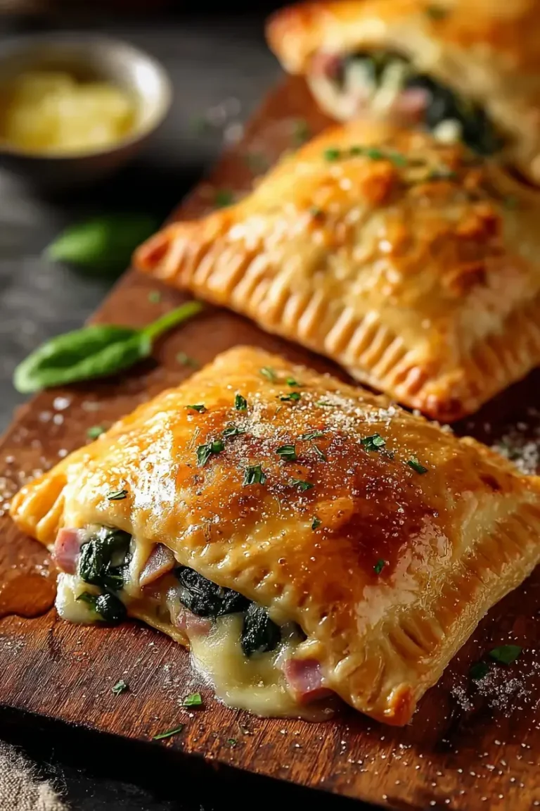 Cheesy Bite-Sized Ham & Spinach Hand Pies