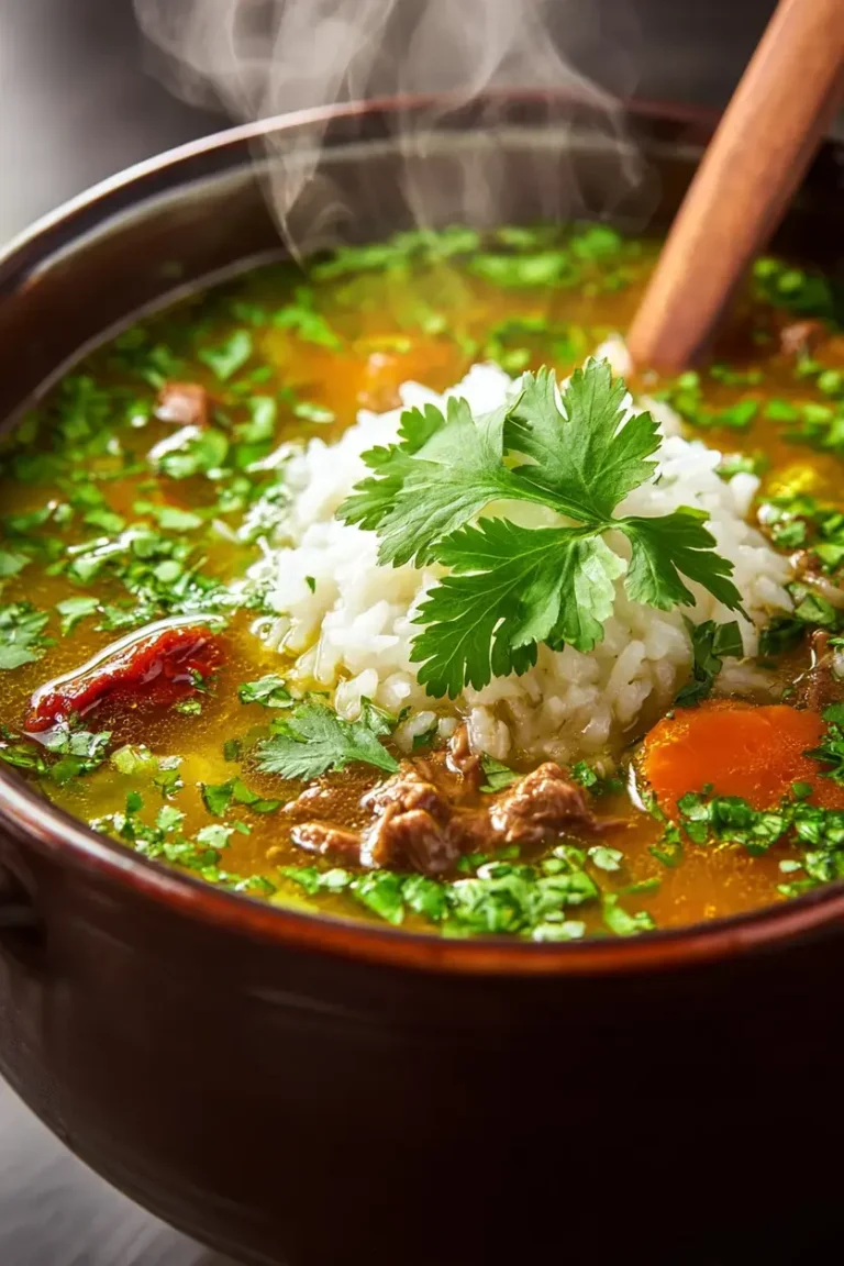 Simple Creamy Beef Cilantro Soup