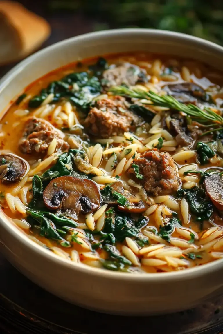 Simple Hearty Sausage Orzo Soup
