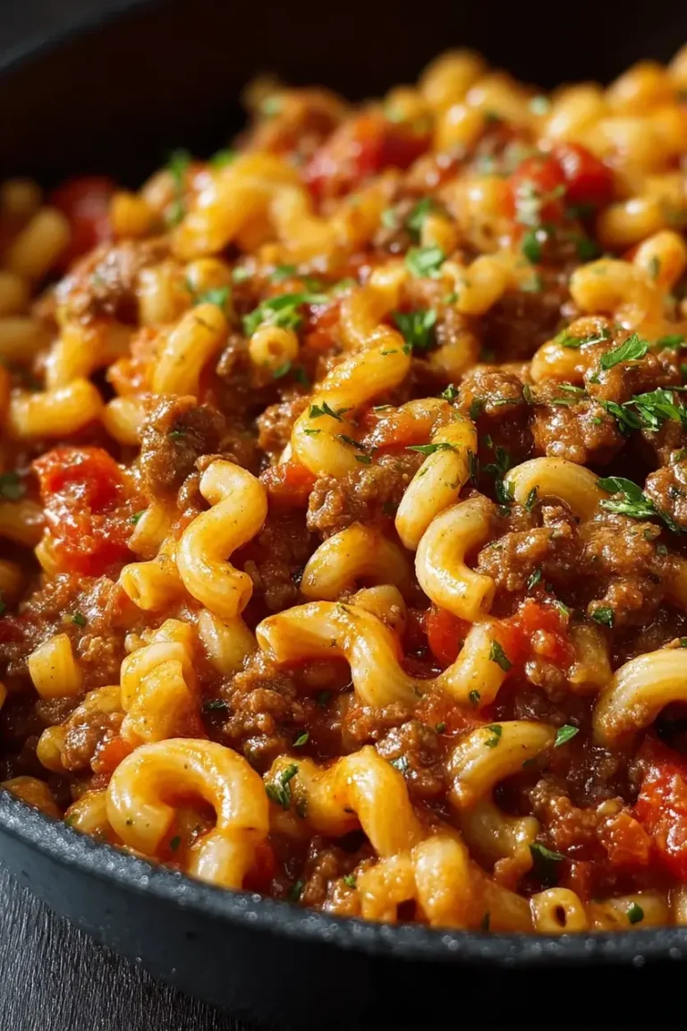 Simple Spicy One-Pot Tomato Beef Macaroni