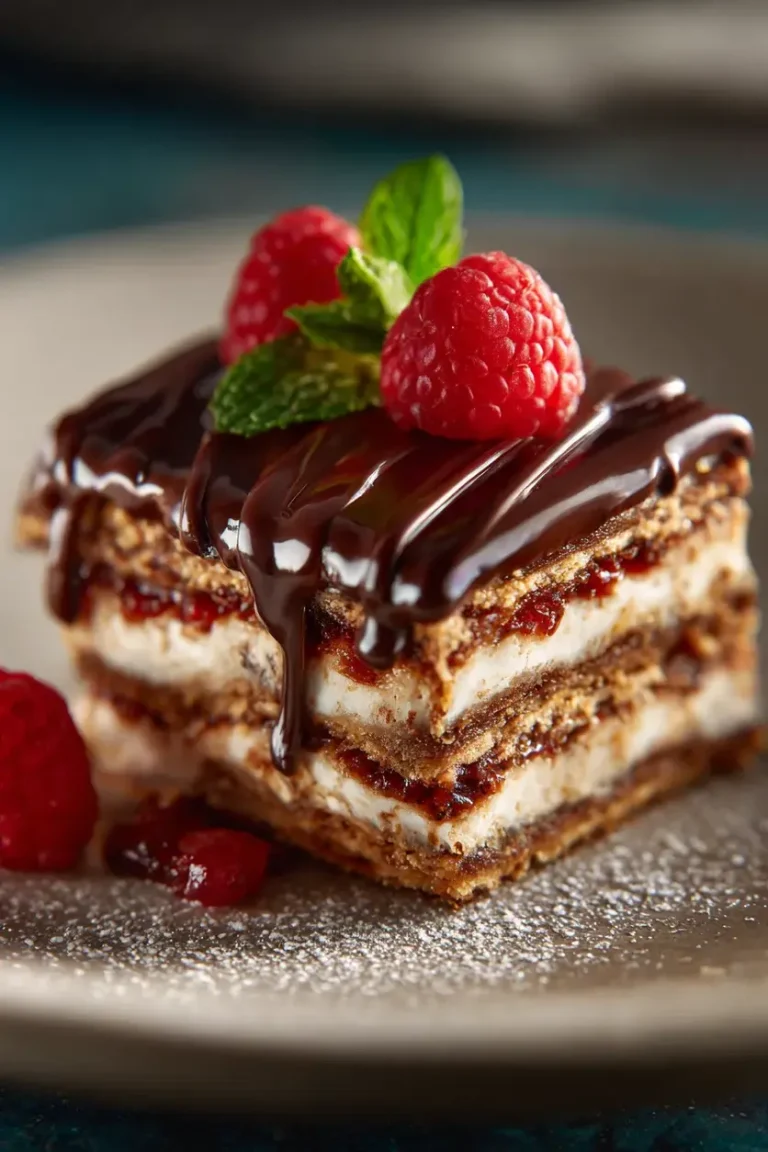 Creamy Decadent No-Bake Millionaire’s Shortbread Lasagna