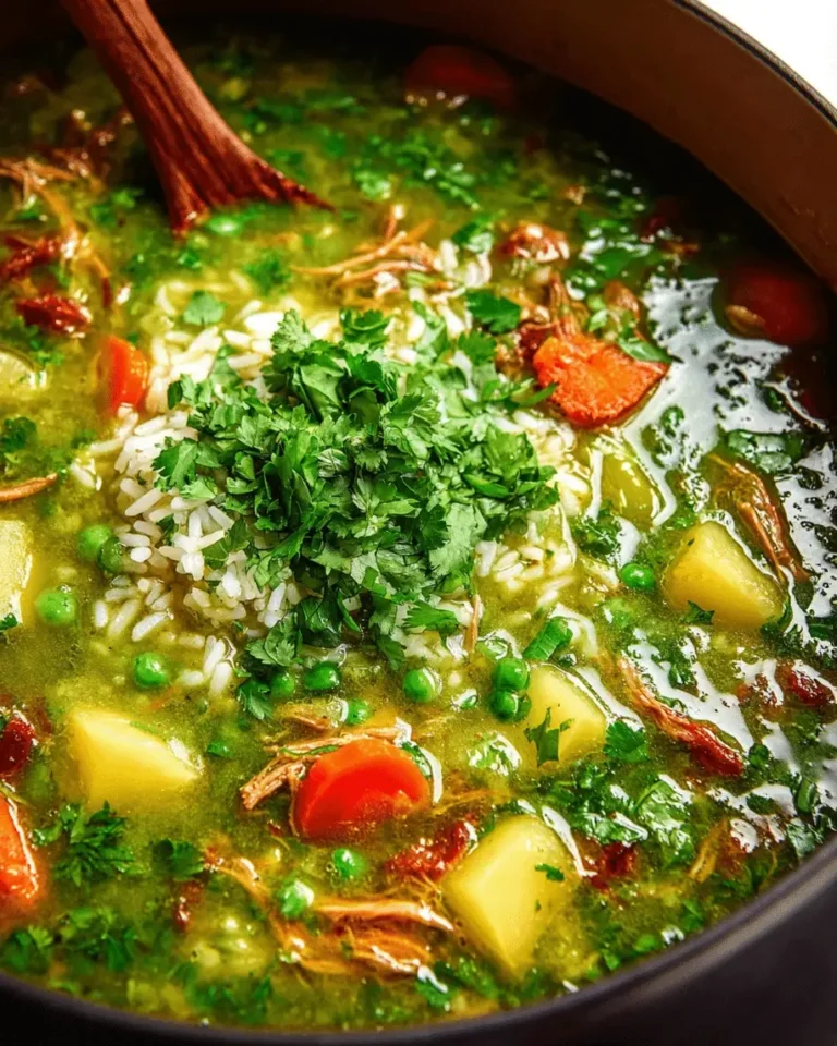 Creamy Beef Cilantro Soup with Rice A Comforting Bowl of Flavor and Warmth