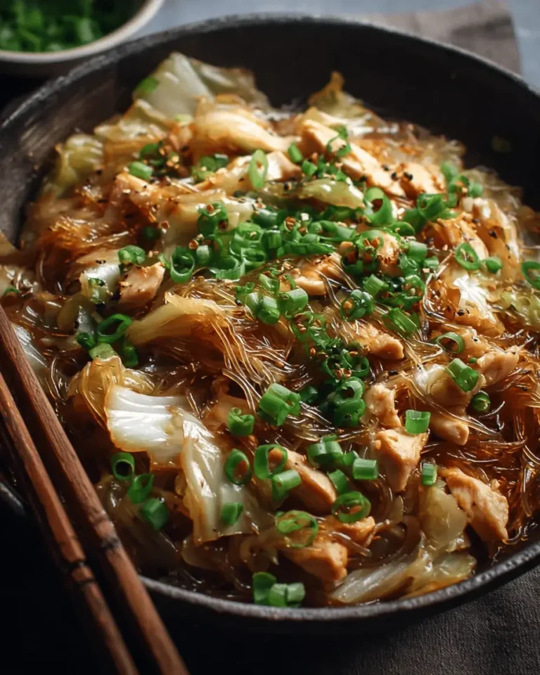 🥢 Stir-Fried Chicken with Napa Cabbage & Glass Noodles