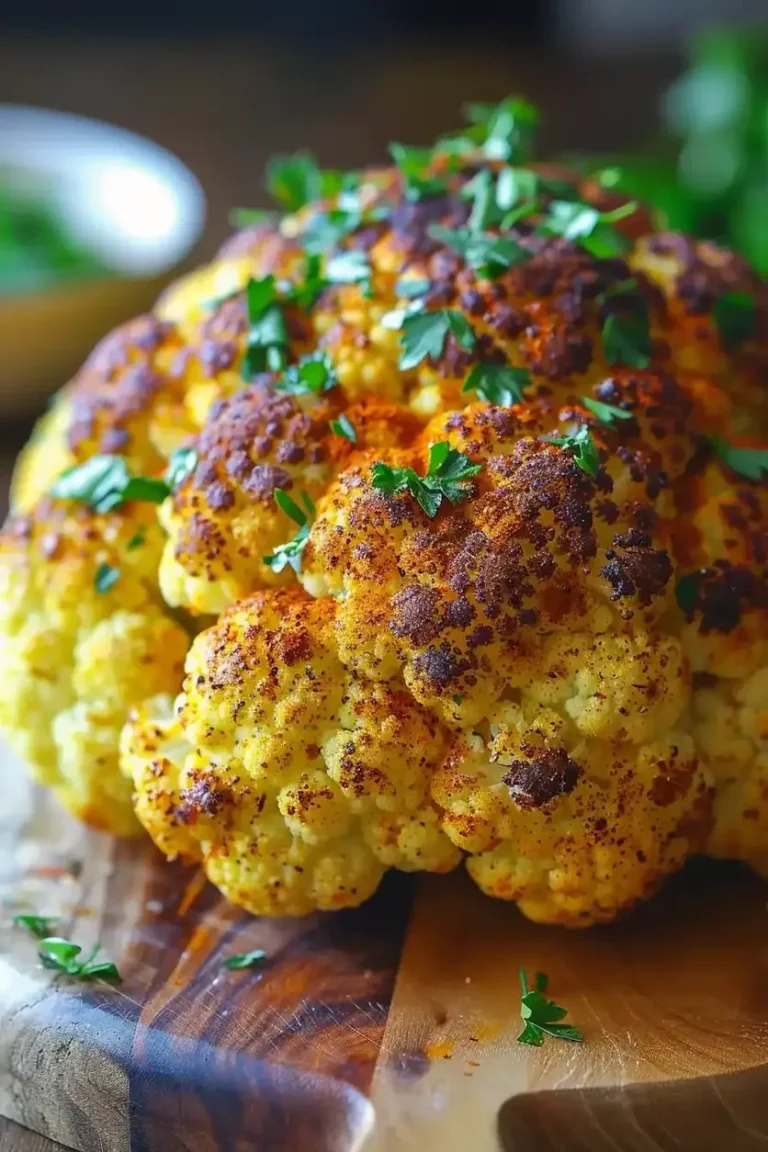 Golden Whole Roasted Cauliflower