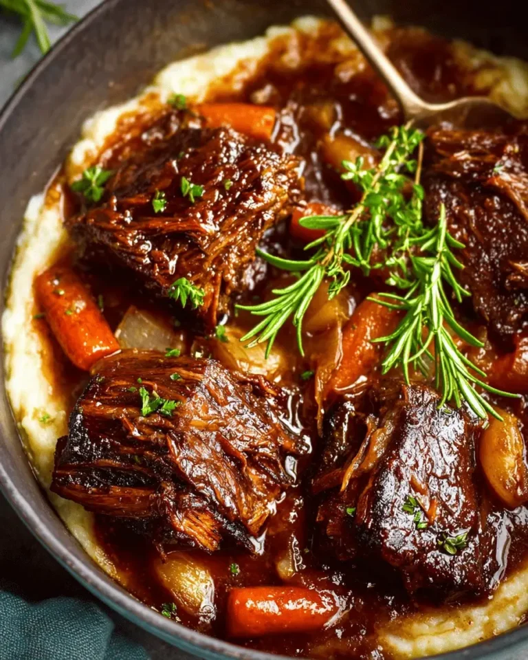 Slow-Braised Short Ribs with Vegetables and Herbs
