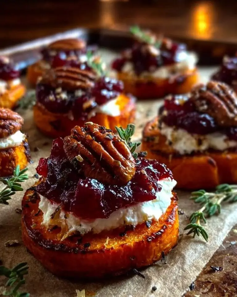 Easy Sweet Potato Rounds with Cranberry